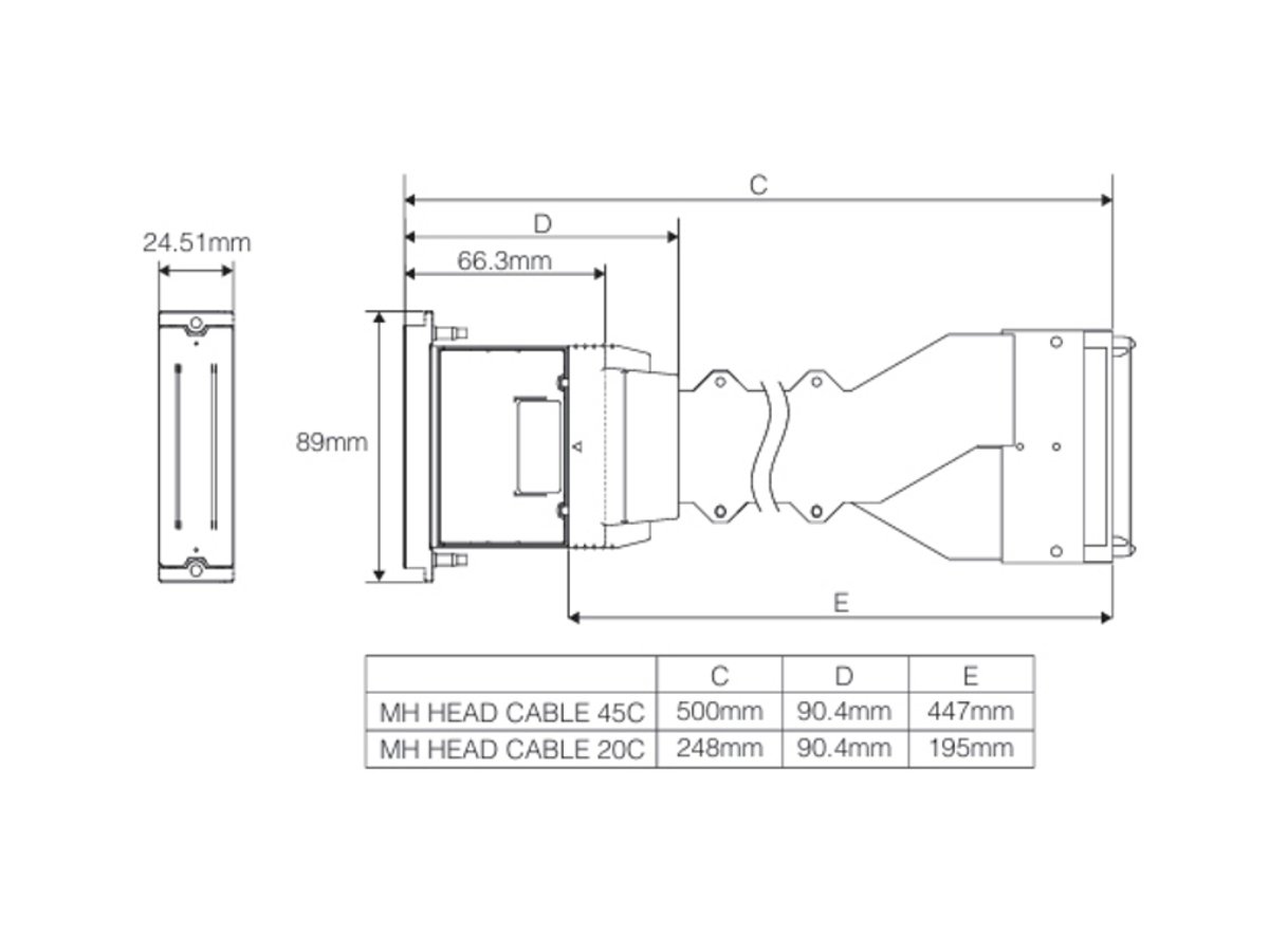 MH5320/5340 External Dimensions Diagram